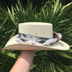 ☕Vintage White Arlop Cowgirl Hat🤠